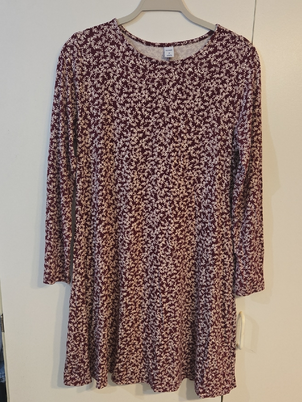 Old Navy Burgundy Floral Mini Dress